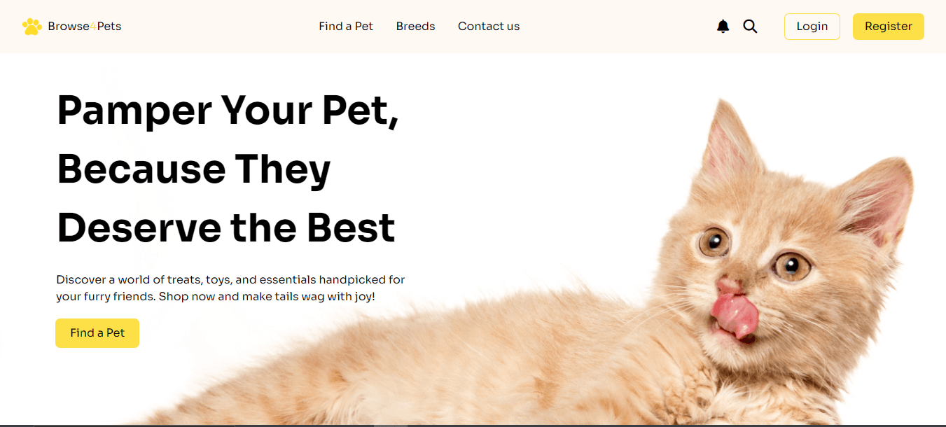 Browse4Pets — screenshot of the live site